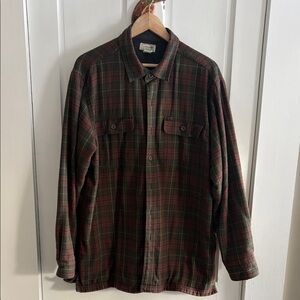 Men’s LL Bean fleece lined shirt. Size L